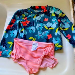 Carter’s rash guard and bottoms